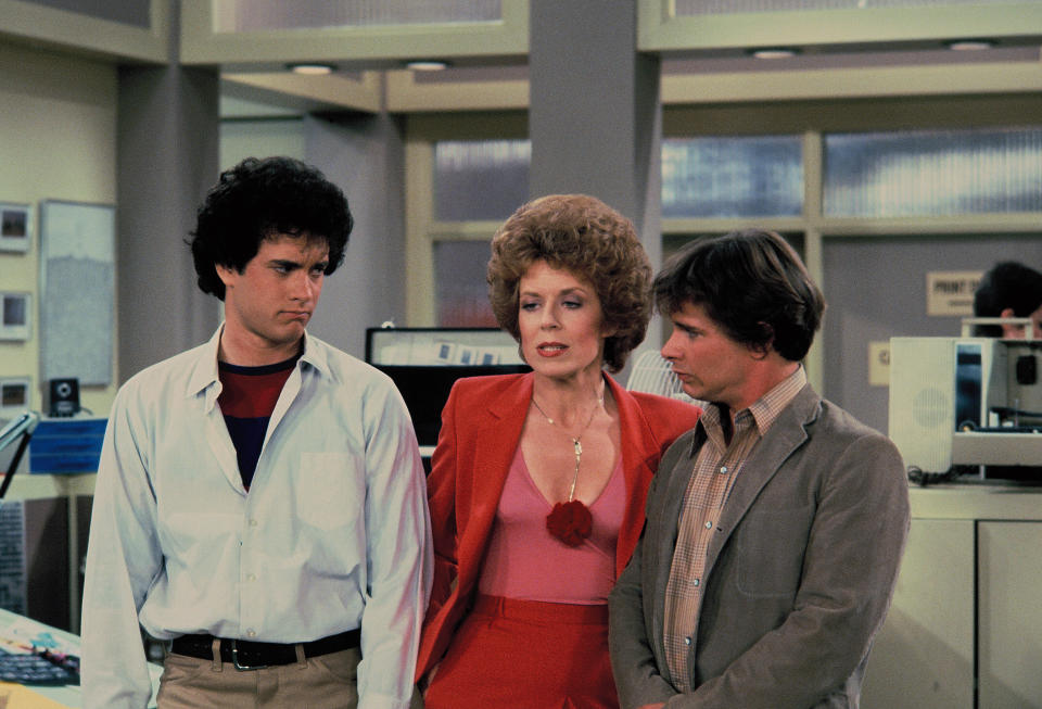 Tom Hanks, Holland Taylor and Peter Scolari in the "Bosom Buddies" pilot. (Photo: ABC Photo Archives via Getty Images)