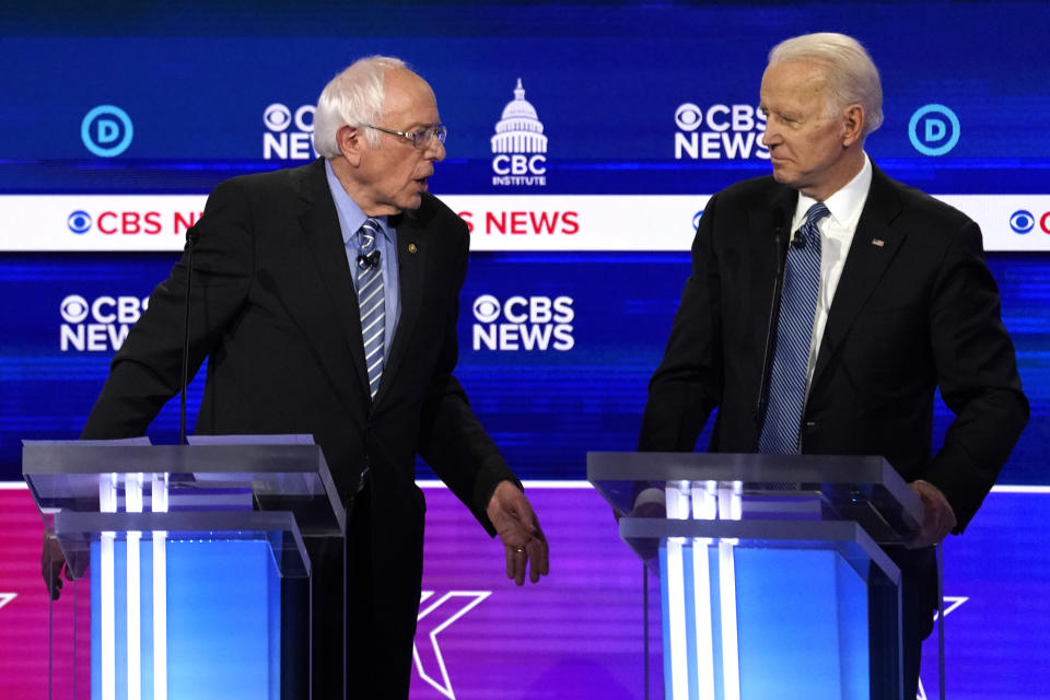 Bernie Sanders and Joe Biden 