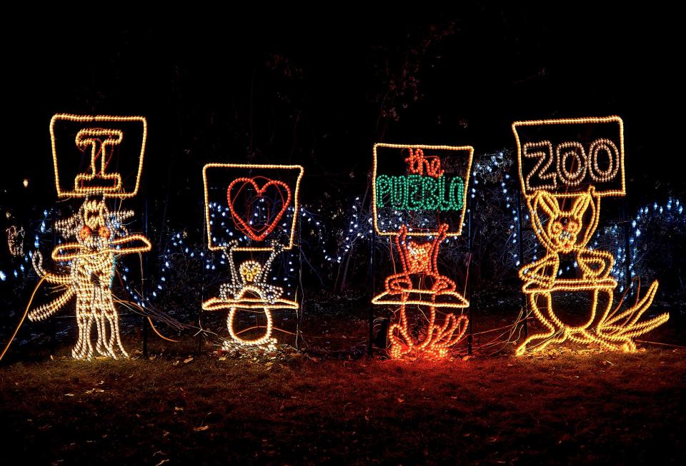 The Pueblo Zoo ElectriCritters display is back in full illumination this year.    