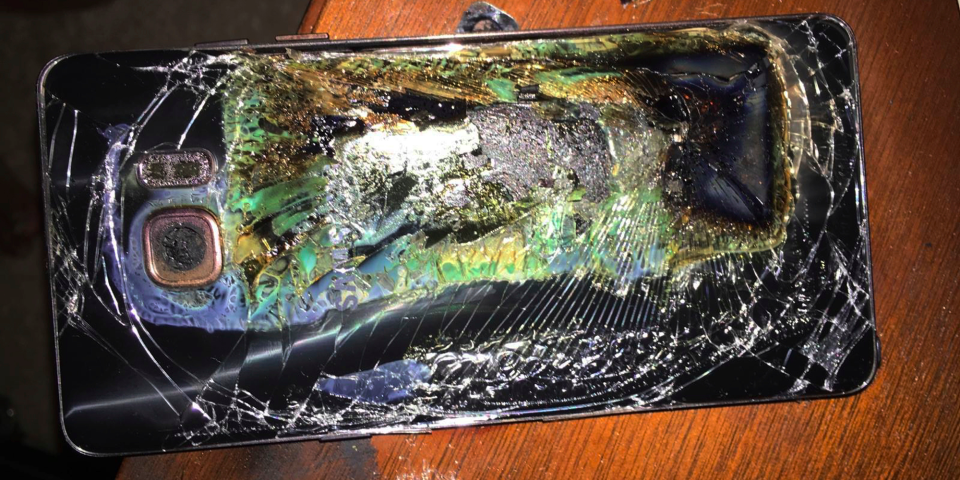 samsung galaxy note 7 exploded