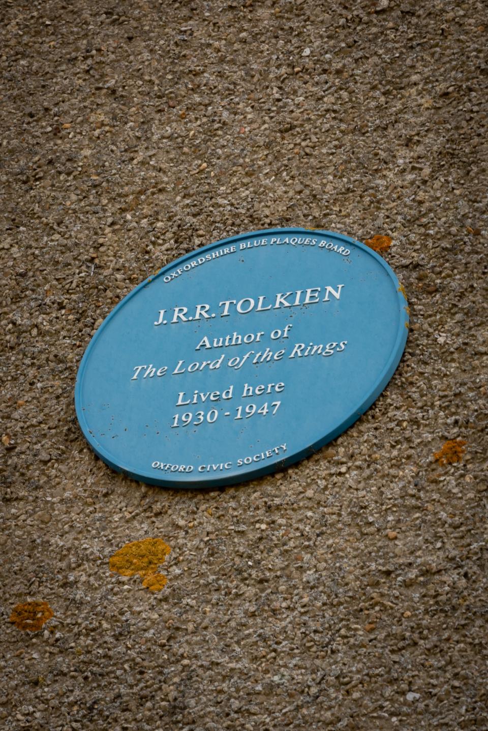 The building boasts one of the blue plaques that mark notable sites across England.