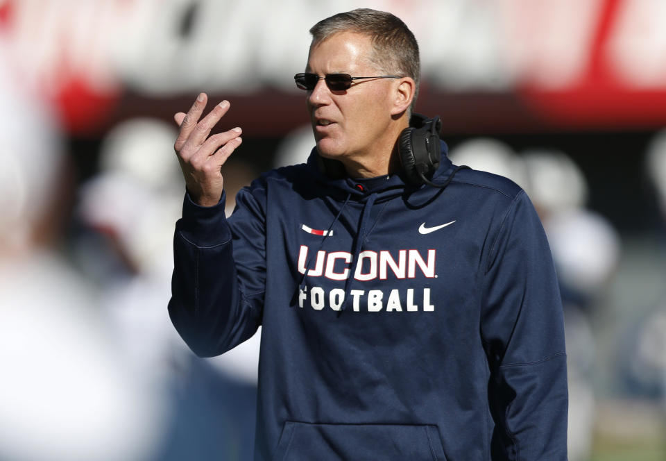 After a stint at Maryland, Randy Edsall returned to the University of Connecticut ahead of the 2017 season. (AP Photo/Gary Landers)