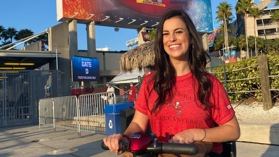 Chelsea Bear was all smiles at the 2021 Super Bowl. - Courtesy Chelsea Bear