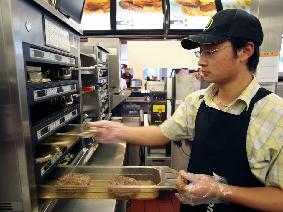 mcdonald's employee burgers