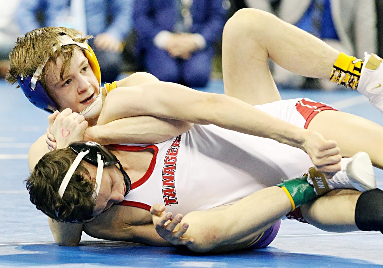 Sophomore Sloan Johannsen is one of the leading returnees for the 2021-22 Watertown High School wrestling team. He capped a 33-1 with the 106-pound state Class A championship last February. The Arrows open their season Thursday with a triangular at Yankton before returning home to host the Marv Sherrill Wrestling Dual Tournament on Saturday in the Civic Arena.