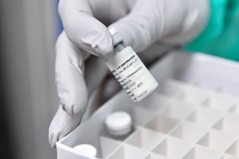 FILE PHOTO: Phase 2 and 3 of Italy's ReiThera coronavirus disease (COVID-19) vaccine commence in Pisa