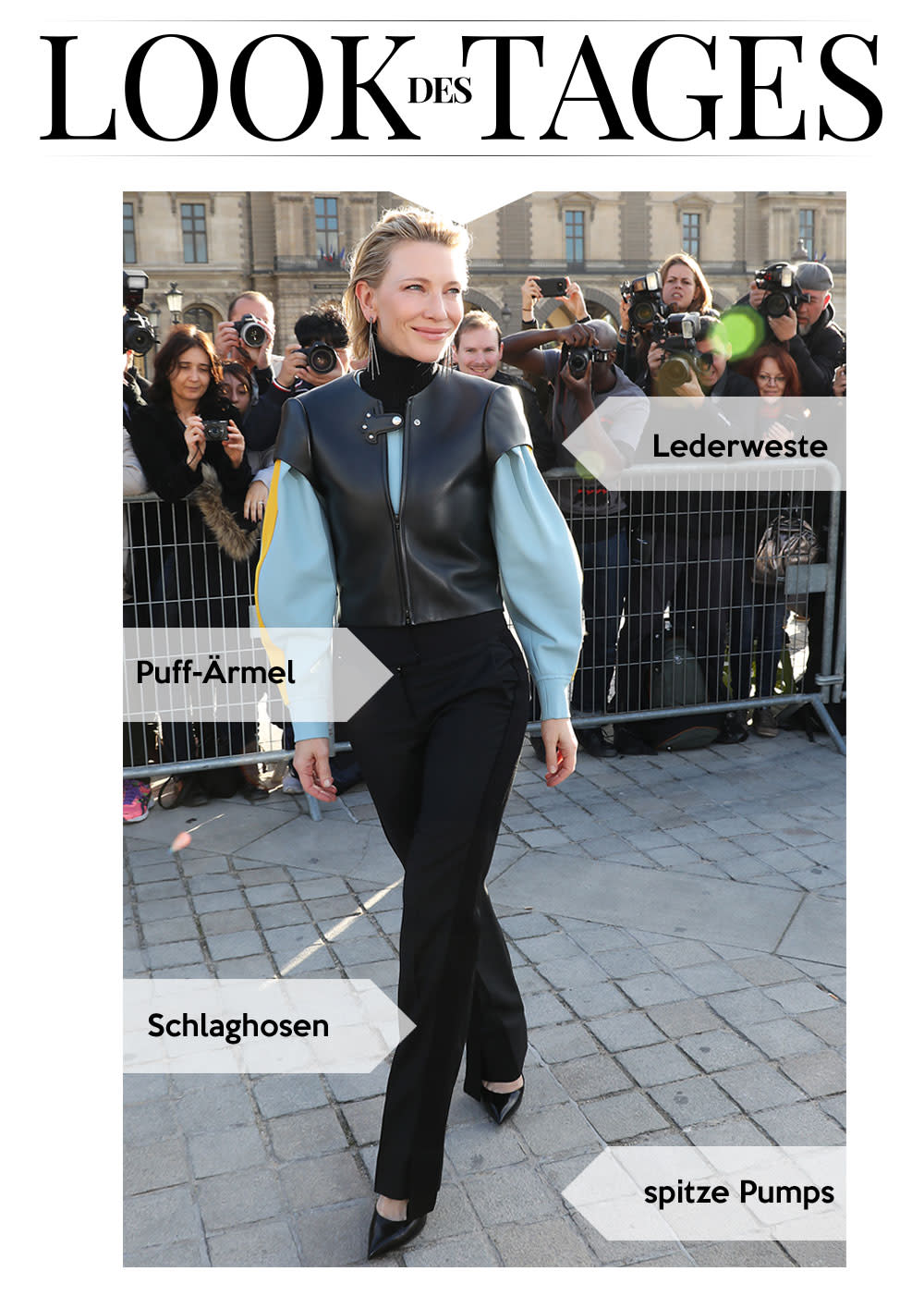 Hollywood-Star Cate Blanchett auf dem roten Teppich vor der Show von Louis Vuitton. (Bild: Splash News)