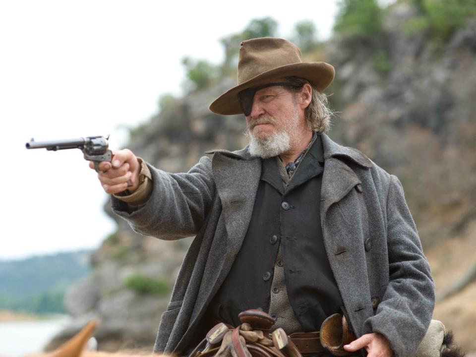 Shooting to kill: Bridges as Rooster Cogburn in the Coen brothers’ adaptation of ‘True Grit’ (Paramount)