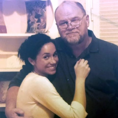 Thomas Markle with his daughter Meghan - Credit: Enterprise News and Pictures