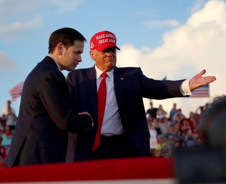 Donald Trump and Marco Rubio campaign in Florida ahead of the 2022 midterms