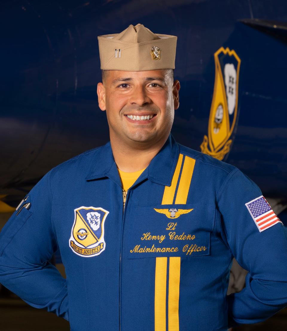 Lieutenant Henry Cedeño is a maintenance officer for the 2023 Blue Angels team.