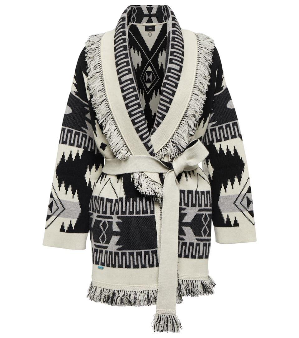 9) Icon Jacquard cashmere cardigan