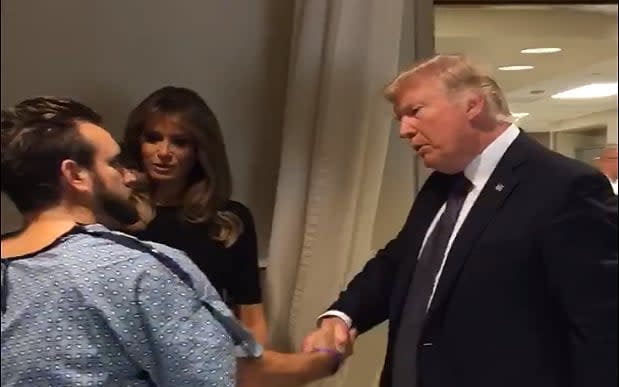 Las Vegas shooting survivor Thomas Gunderson meets with President Donald Trump - Facebook / Thomas Gunderson