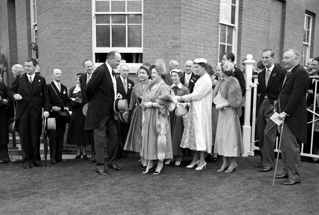 The Queen has had a long-standing interest in horse racing, dating throughout her reign. In 1953 she, alongside the Queen Mother, Princess Margaret, the Duchess of Kent, the Duchess of Gloucester, the Duke of Edinburgh and the Duke of Norfolk congratulated trainer Captain C. Boyd-Rochfort, after the Queen's horse Choir Boy won the Royal Hunt Cup at Royal Ascot