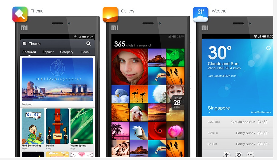 xiaomi photos marketing mi3 page