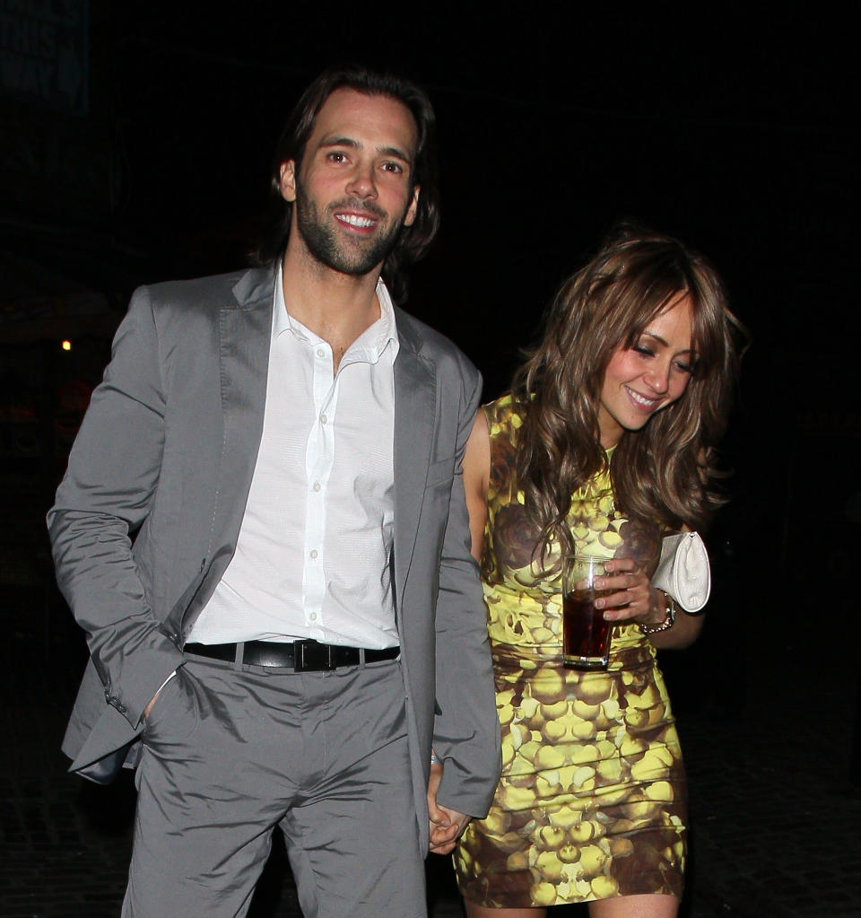 LONDON, UNITED KINGDOM - APRIL 06:  (EXCLUSIVE COVERAGE)Sylvain Longchambon and Samia Ghadie at Gilgamesh restaurant  on April 6, 2013 in London, England. (Photo by Mark Robert Milan/FilmMagic)