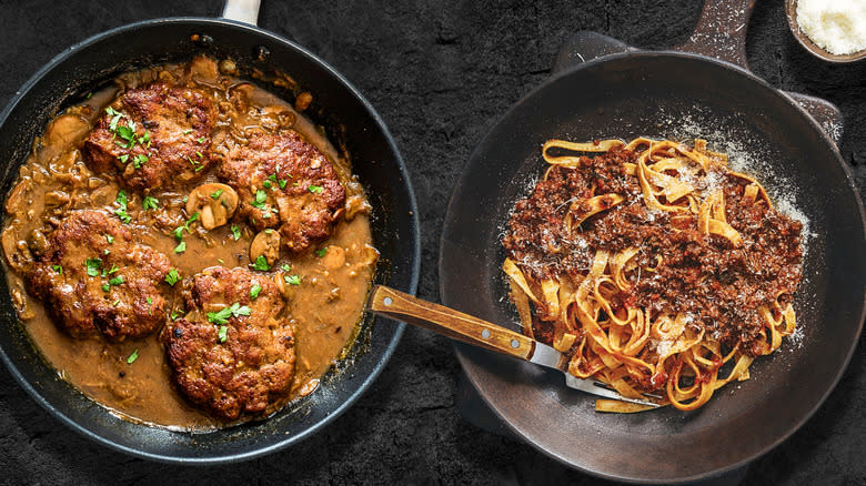 Salisbury steak pasta