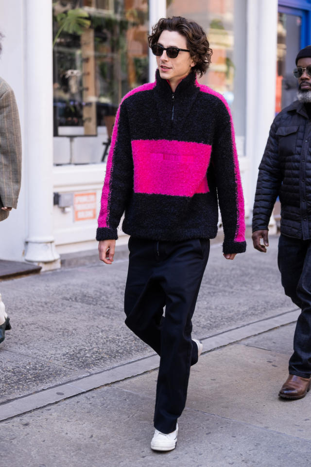 Timothée Chalamet, Neon BagsEverything To Know About The Louis Vuitton  Show