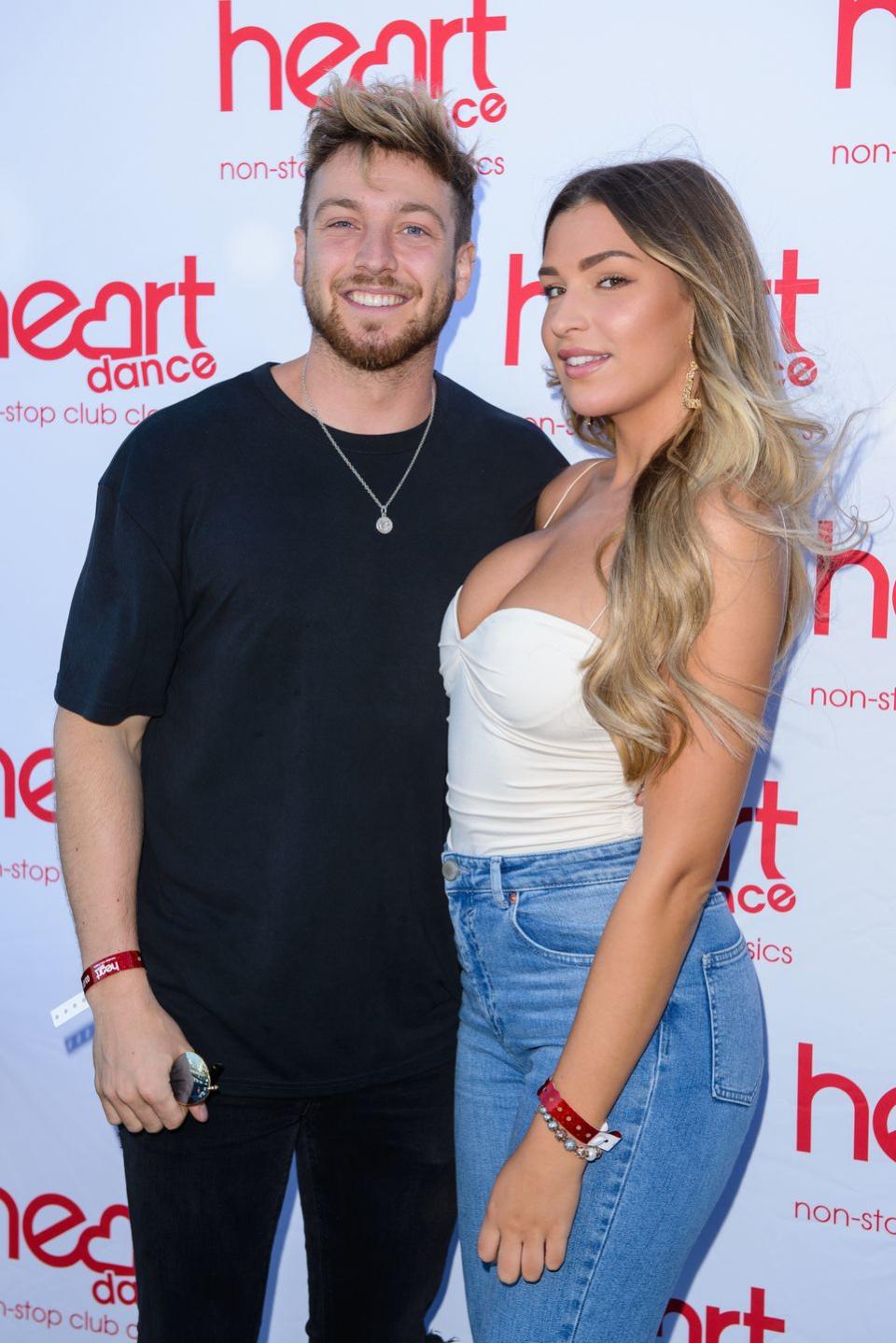 london, england july 03 sam thompson and zara mcdermott attend the heart dance media launch event at global radio studios on july 03, 2019 in london, england photo by joe mahergetty images