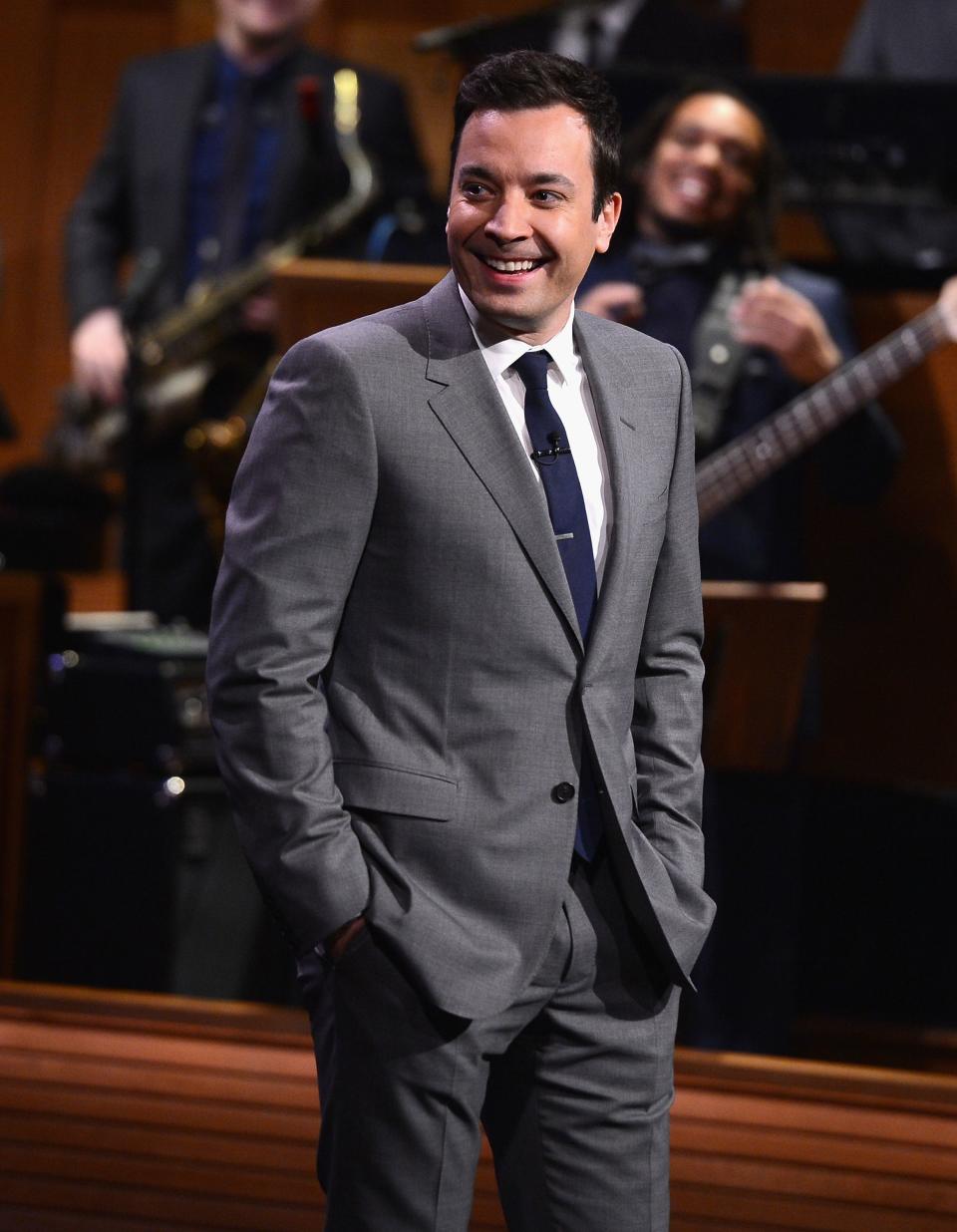 Jimmy Fallon appears during his "The Tonight Show"