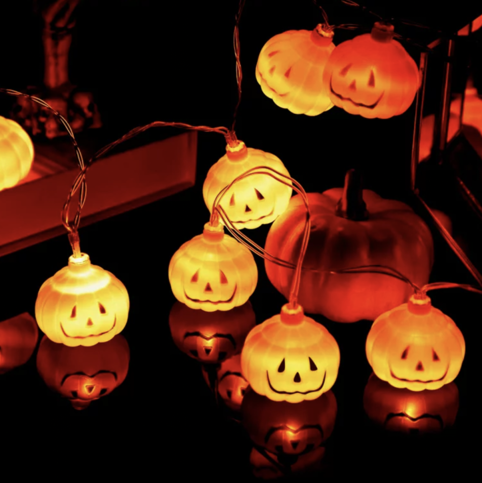 <p><a href="https://go.redirectingat.com?id=74968X1596630&url=https%3A%2F%2Fwww.walmart.com%2Fip%2FJUHEFA-Halloween-String-Lights-20Ft-20-Pumpkins-Battery-Operated-with-2-Modes-for-Halloween-Home-Porch-Party-Holiday-Decorations%2F1774091195&sref=https%3A%2F%2Fwww.thepioneerwoman.com%2Fholidays-celebrations%2Fg36720629%2Fwalmart-halloween-decorations%2F" rel="nofollow noopener" target="_blank" data-ylk="slk:Shop Now;elm:context_link;itc:0;sec:content-canvas" class="link ">Shop Now</a></p><p>Pumpkin String Lights</p><p>walmart.com</p><p>$10.59</p><span class="copyright">Walmart</span>