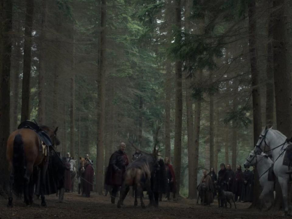 King Viserys’s hunting party was much more bustling than the one featured in ‘Game of Thrones’ (HBO)