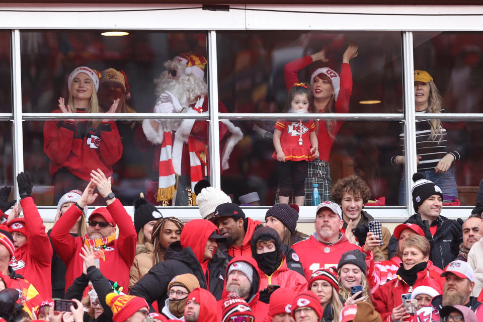 Photo of Taylor Swift at Christmas football game