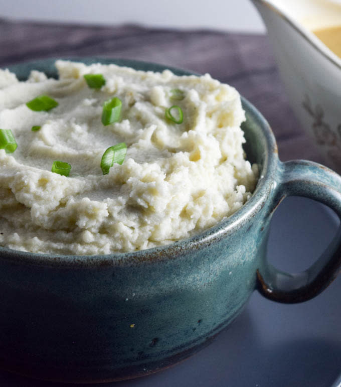 Yum! Vegan roasted garlic mashed potatoes. (Photo: Yup It’s Vegan)