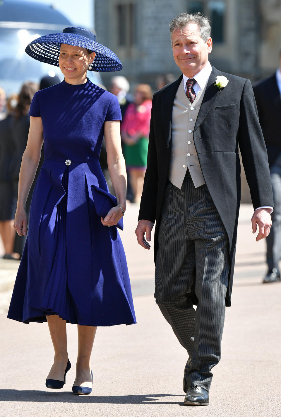 Lady Sarah Chatto and Daniel Chatto attend the wedding of Prince Harry to Ms Meghan Markle at St George's Chapel, Windsor Castle on May 19, 2018 in Windsor, England.