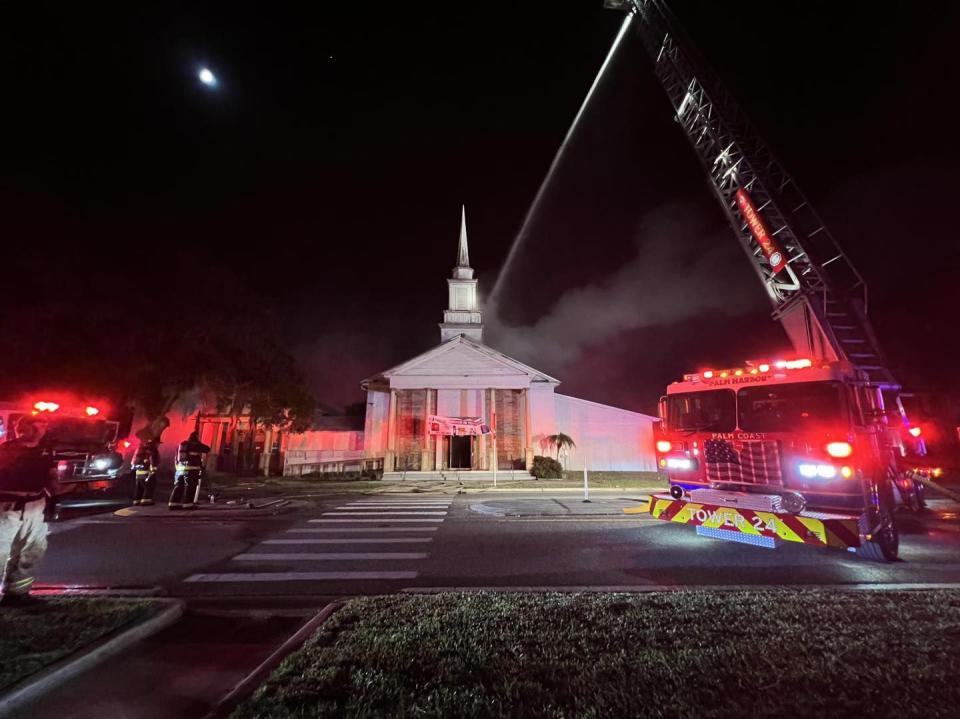 Fire destroys the Flagler Playhouse Monday morning