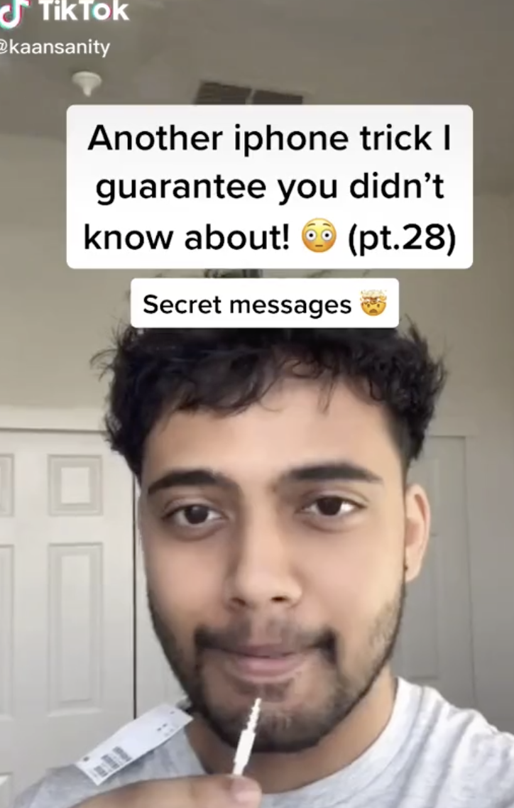 Aakaanksh Autade is pictured. He shares little-known iPhone tricks with his TikTok audience.