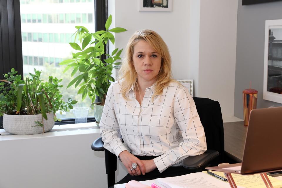 Kat Thomas, an attorney with Thomas Legal Counselors at Law, is representing a Child Victims Act case against the state that was dismissed. She is photographed in her office Sept. 19, 2022 in Manhattan.