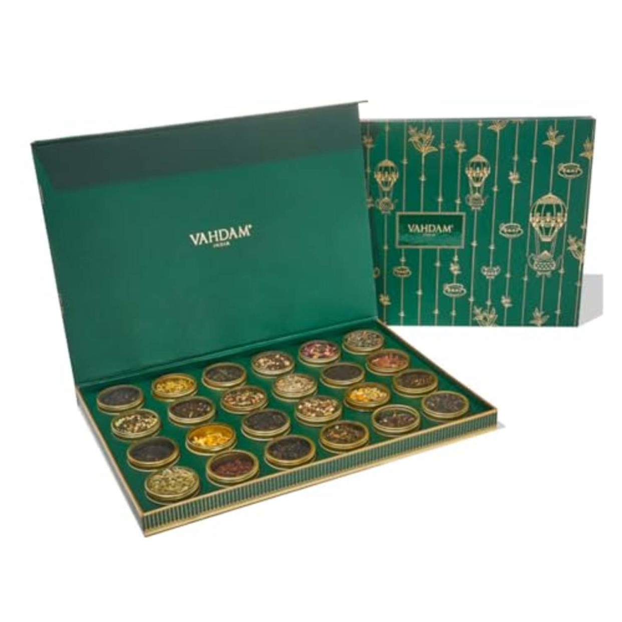 VAHDAM Advent Calendar 2023 - Luxury Gift Box - 24 Unique Loose Leaf Teas - Advent Calendar Adult Gift Set - Christmas Advent Calendar 2023 Adult Women & Men - Advent Tea Calendar (AMAZON)