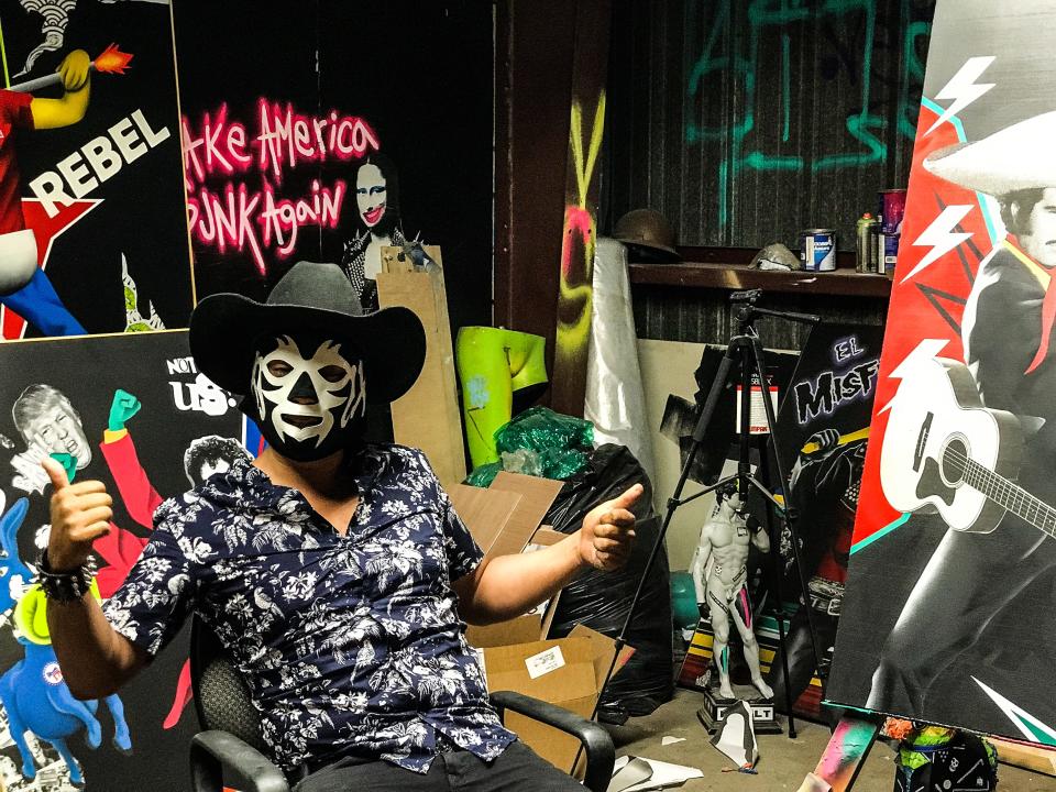 El Paso artist Dead Punk has found success and a way to share his message of social change on Instagram. His work embraces the mix of cultures in the Borderland and pop art influences.