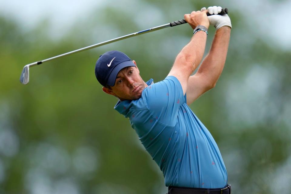 Rory McIlroy was one shot off the lead at the halfway stage of the US Open (Julio Cortez/AP) (AP)