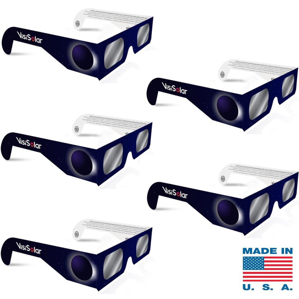 <p><a href="https://go.redirectingat.com?id=74968X1596630&url=https%3A%2F%2Fwww.walmart.com%2Fip%2FVisiSolar-Solar-Eclipse-Glasses-Made-in-USA-Pack-of-5-CE-ISO-Certified-NASA-Approved-Glasses%2F1792988022&sref=https%3A%2F%2Fwww.popularmechanics.com%2Fspace%2Fa60357389%2Fsolar-eclipse-bundle-walmart-april-2024%2F" rel="nofollow noopener" target="_blank" data-ylk="slk:Shop Now;elm:context_link;itc:0;sec:content-canvas" class="link ">Shop Now</a></p><p>Solar Eclipse Glasses (Pack of 5)</p><p>walmart.com</p><p>$16.99</p>