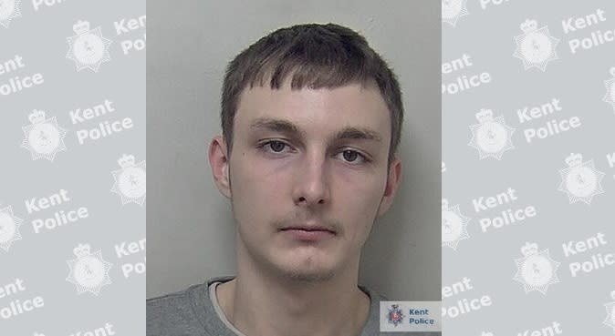 James Beaumont, 19, stamped on his victim's head causing a fractured eye socket and fractured finger (Kent Police)