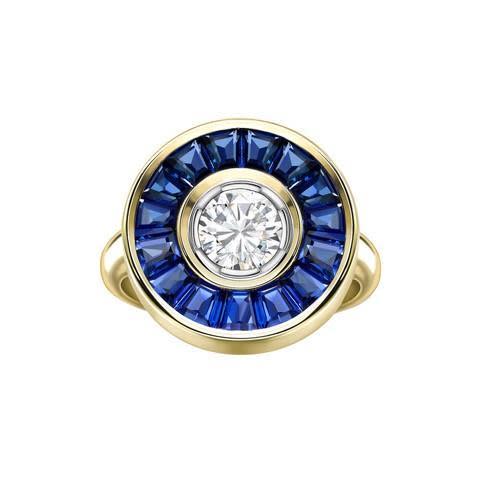 Hattie Rickards Anna Sapphire & Diamond Ring