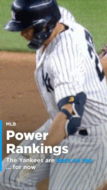 The Yankees are back on top of the MLB power rankings...for now