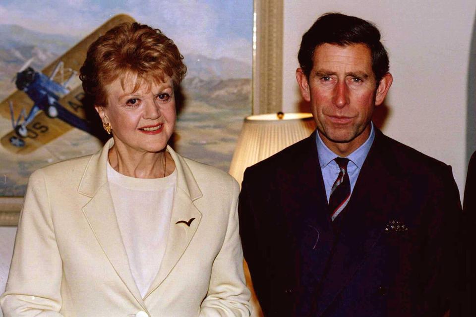 PRINCE CHARLES WITH ANGELA LANSBURY AT THE LA BRITISH CONSULATE