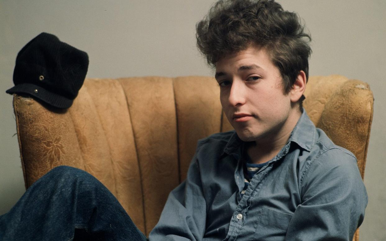 'Barnstorming through dimensions': Bob Dylan in 1963, five years after Volare was first released - SONY BMG MUSIC ENTERTAINMENT/Getty Images