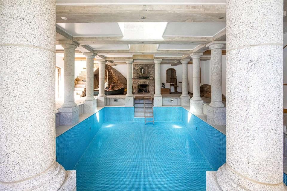 swimming pool in boathouse