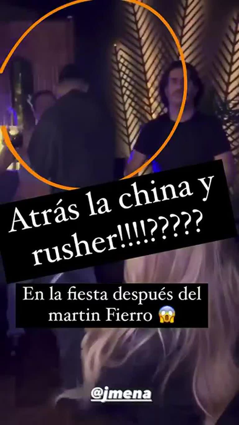 La China Suárez y Rusherking en la fiesta de los Martín Fierro