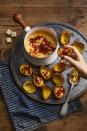 <p>Potatoes and cheese are a match made in Super Bowl heaven. </p><p>Get the <a href="https://www.goodhousekeeping.com/food-recipes/a47660/chorizo-queso-potato-skins-recipe/" rel="nofollow noopener" target="_blank" data-ylk="slk:Chorizo Queso Potato Skins recipe;elm:context_link;itc:0;sec:content-canvas" class="link "><strong>Chorizo Queso Potato Skins recipe</strong></a>. <br></p>