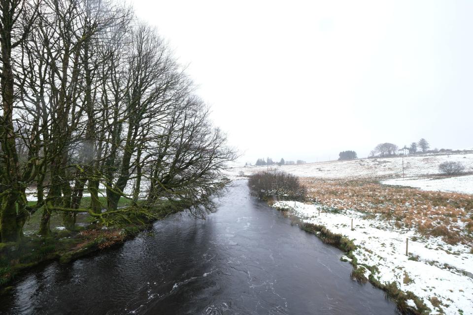 Snow covered Dartmoor on Thursday night but warmer weather soon melted it all away. (PA)