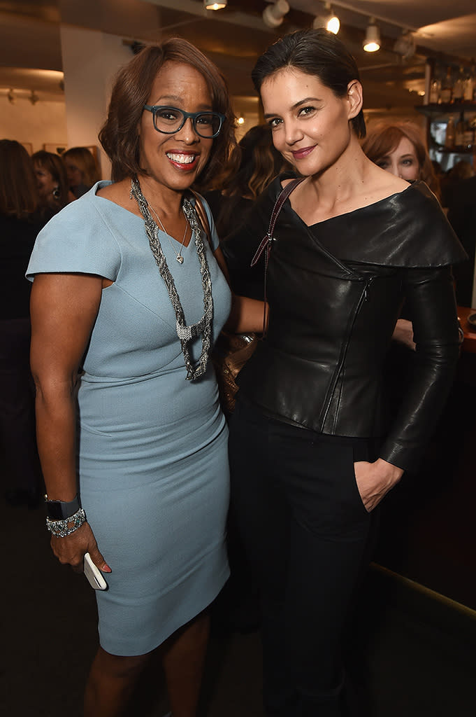 Gayle King and Katie Holmes