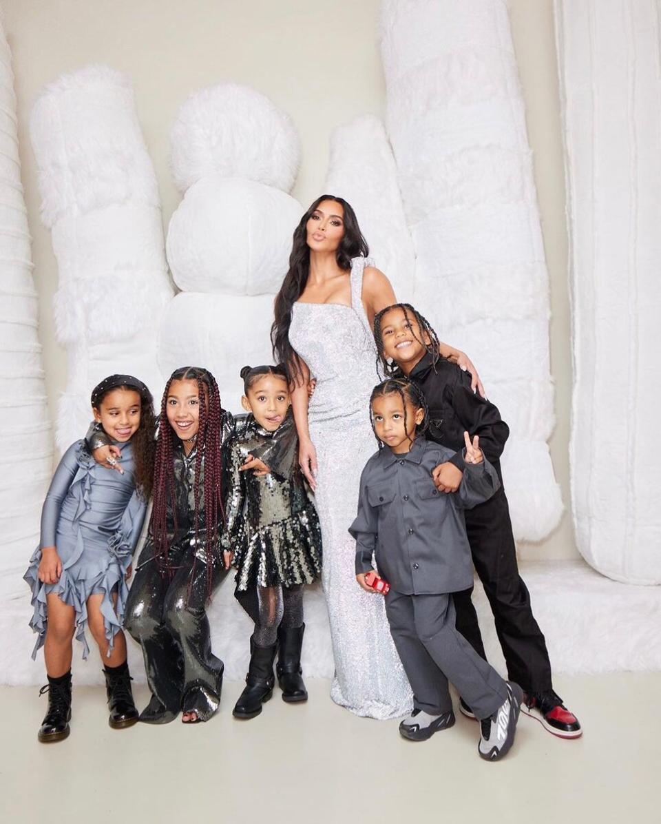 Kim Kardashian Celebrates Christmas with Her 4 Kids and Niece Dream: 'Happy Holidays'