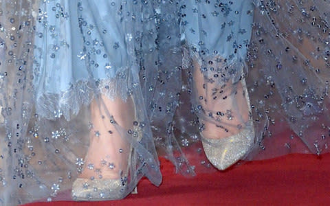 Kate wore Oscar de la Renta heels - Credit: Wireimage
