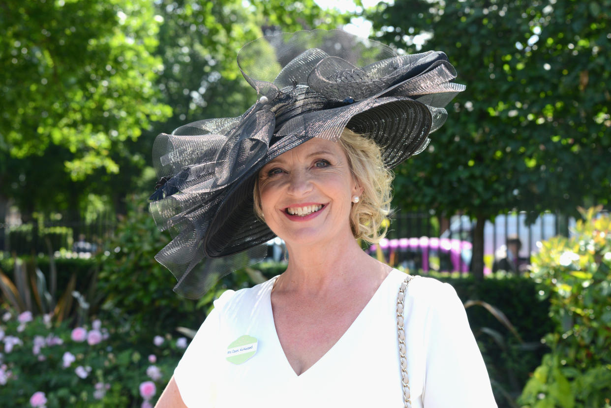 ASCOT, ENGLAND - JUNE 22:  Carol Kirkwood attends day 3 of Royal Ascot at Ascot Racecourse on June 22, 2017 in Ascot, England.  (Photo by Kirstin Sinclair/Getty Images for Ascot Racecourse)