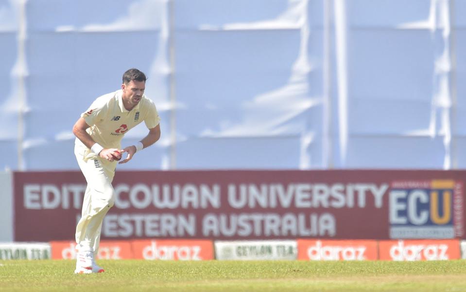 James Anderson starts his run-up